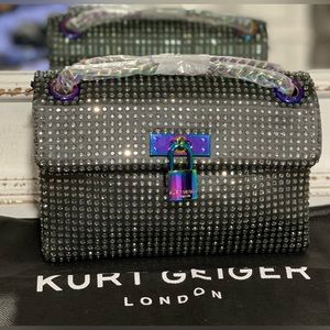 Kurt Geiger London Mini Silver Crystal Crossbody